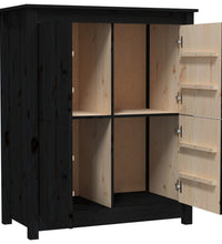 Sideboard Schwarz 83x41,5x100 cm Massivholz Kiefer