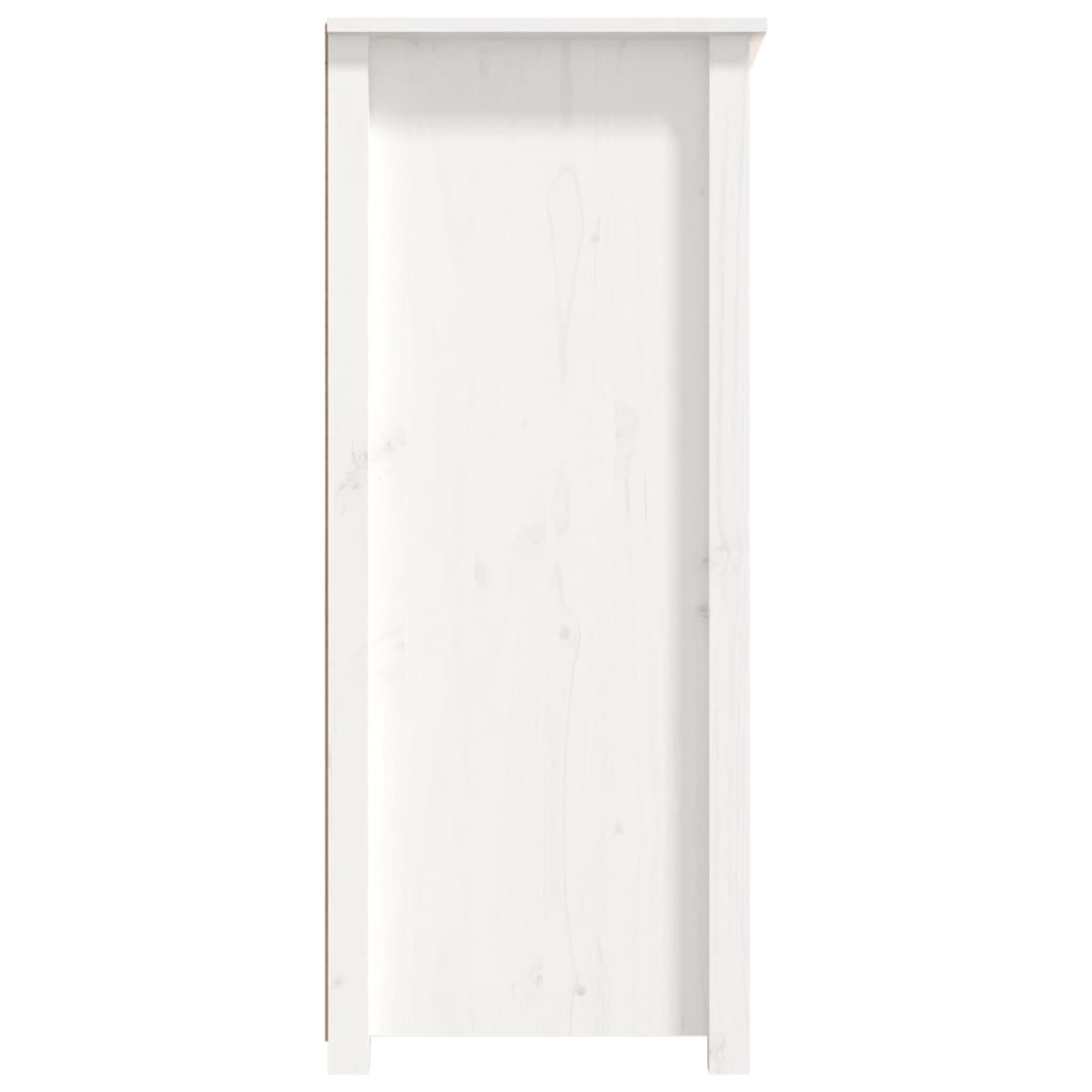 Sideboard Weiß 83x41,5x100 cm Massivholz Kiefer