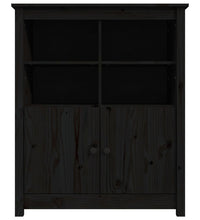 Sideboard Schwarz 83x41,5x100 cm Massivholz Kiefer