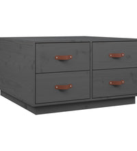 Couchtisch Grau 80x80x45 cm Massivholz Kiefer