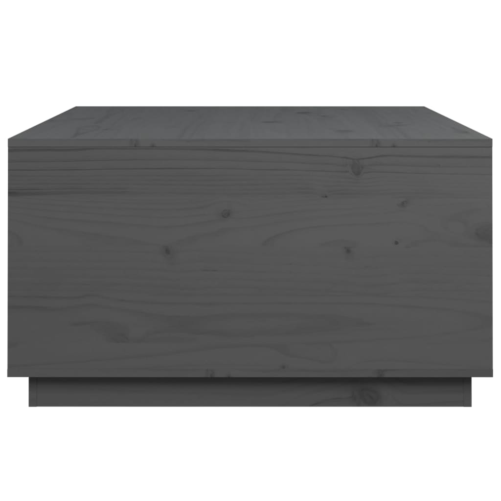 Couchtisch Grau 80x80x45 cm Massivholz Kiefer