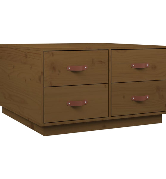 Couchtisch Honigbraun 80x80x45 cm Massivholz Kiefer