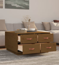 Couchtisch Honigbraun 80x80x45 cm Massivholz Kiefer