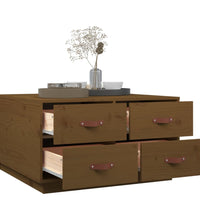 Couchtisch Honigbraun 80x80x45 cm Massivholz Kiefer