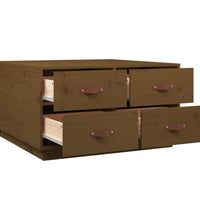 Couchtisch Honigbraun 80x80x45 cm Massivholz Kiefer