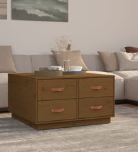Couchtisch Honigbraun 80x80x45 cm Massivholz Kiefer