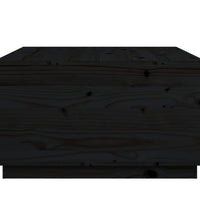 Couchtisch Schwarz 80x80x45 cm Massivholz Kiefer