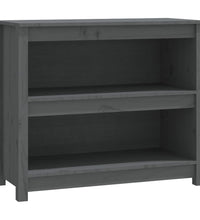 Bücherregal Grau 80x35x68 cm Massivholz Kiefer