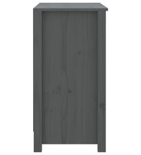 Bücherregal Grau 80x35x68 cm Massivholz Kiefer