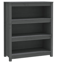 Bücherregal Grau 80x35x97 cm Massivholz Kiefer