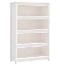 Bücherregal Weiß 80x35x126 cm Massivholz Kiefer
