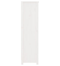 Bücherregal Weiß 80x35x126 cm Massivholz Kiefer