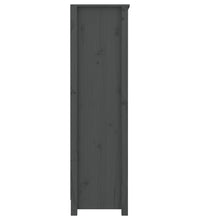 Bücherregal Grau 80x35x126 cm Massivholz Kiefer