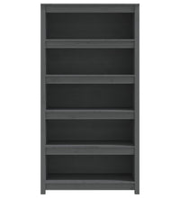 Bücherregal Grau 80x35x154 cm Massivholz Kiefer