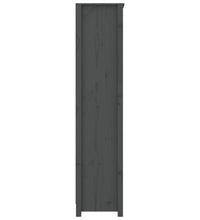 Bücherregal Grau 80x35x154 cm Massivholz Kiefer