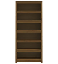 Bücherregal Honigbraun 80x35x183 cm Massivholz Kiefer