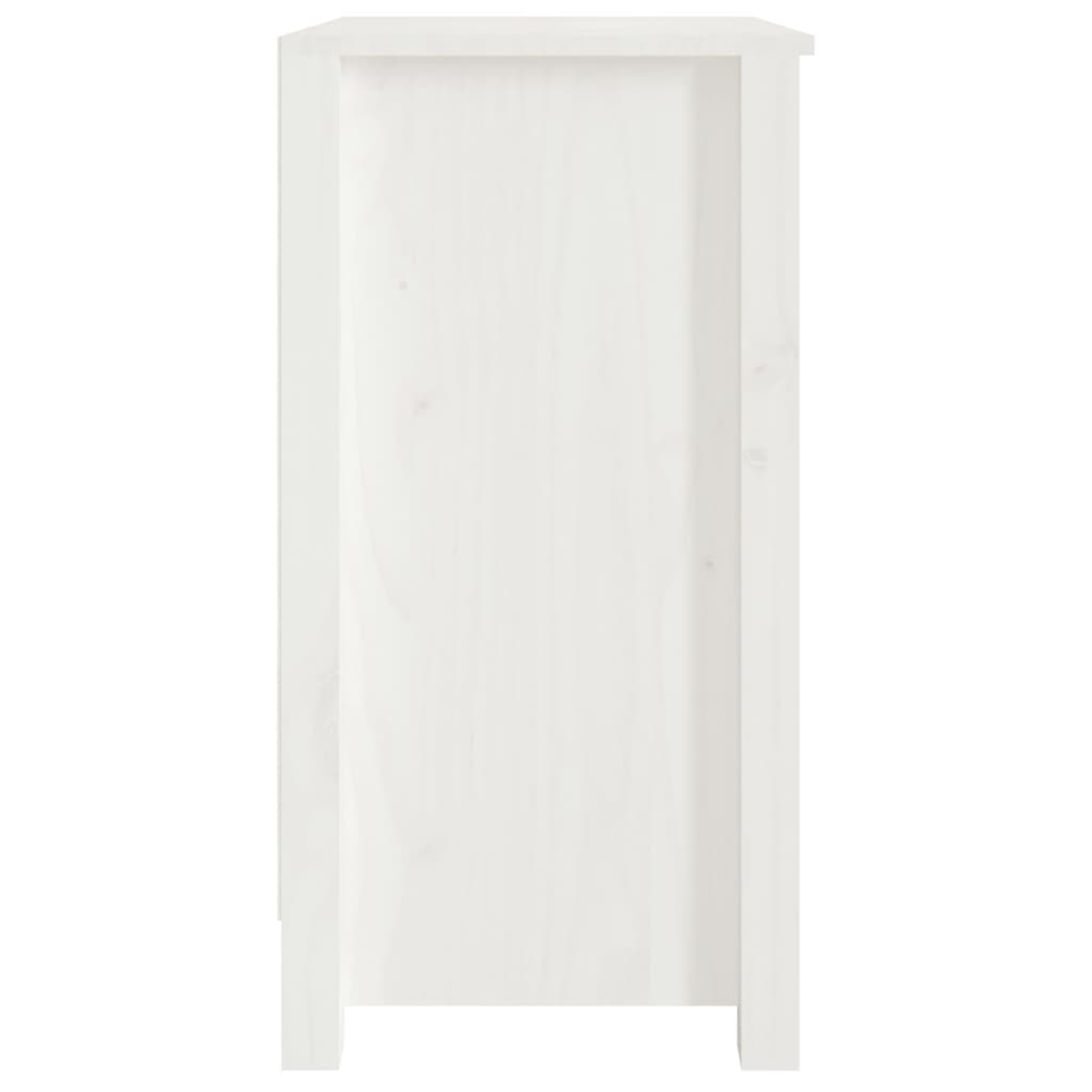 Bücherregal Weiß 50x35x68 cm Massivholz Kiefer