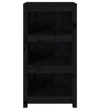 Bücherregal Schwarz 50x35x97 cm Massivholz Kiefer