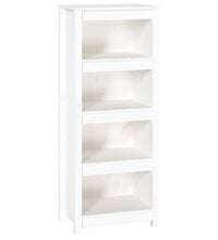 Bücherregal Weiß 50x35x125,5 cm Massivholz Kiefer