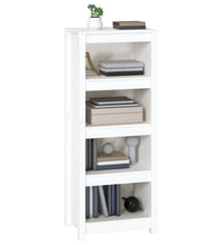 Bücherregal Weiß 50x35x125,5 cm Massivholz Kiefer