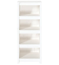 Bücherregal Weiß 50x35x125,5 cm Massivholz Kiefer