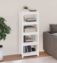 Bücherregal Weiß 50x35x125,5 cm Massivholz Kiefer