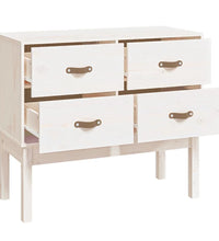 Konsolenschrank Weiß 90x40x78 cm Massivholz Kiefer