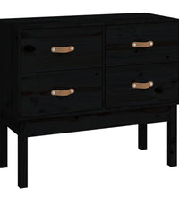Konsolenschrank Schwarz 90x40x78 cm Massivholz Kiefer