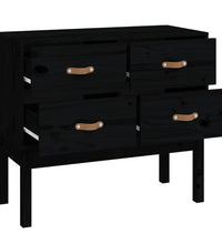 Konsolenschrank Schwarz 90x40x78 cm Massivholz Kiefer