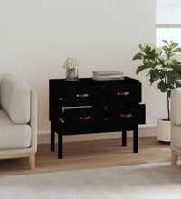 Konsolenschrank Schwarz 90x40x78 cm Massivholz Kiefer