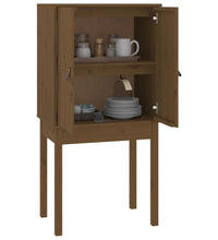 Highboard Honigbraun 60x40x120 cm Massivholz Kiefer