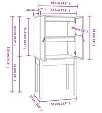 Highboard Honigbraun 60x40x120 cm Massivholz Kiefer