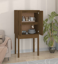 Highboard Honigbraun 60x40x120 cm Massivholz Kiefer