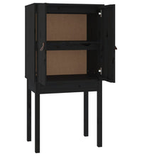 Highboard Schwarz 60x40x120 cm Massivholz Kiefer