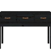 Konsolentisch Schwarz 114x40x75 cm Massivholz Kiefer