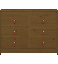 Beistellschrank Honigbraun 100x40x72 cm Massivholz Kiefer