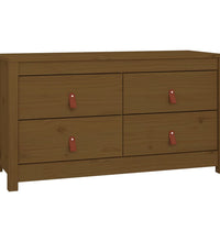 Beistellschrank Honigbraun 100x40x54 cm Massivholz Kiefer