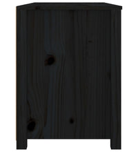 Beistellschrank Schwarz 100x40x54 cm Massivholz Kiefer