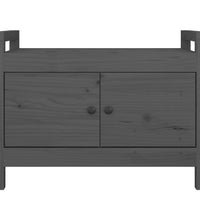 Flurbank Grau 80x40x60 cm Massivholz Kiefer