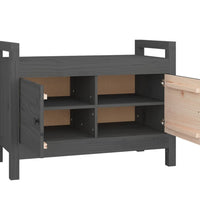 Flurbank Grau 80x40x60 cm Massivholz Kiefer