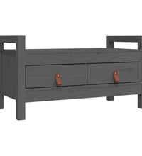 Flurbank Grau 80x40x43 cm Massivholz Kiefer