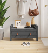 Flurbank Grau 80x40x43 cm Massivholz Kiefer