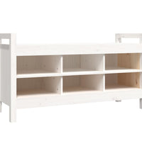 Flurbank Weiß 110x40x60 cm Massivholz Kiefer