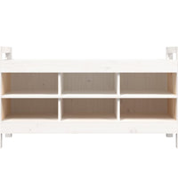 Flurbank Weiß 110x40x60 cm Massivholz Kiefer