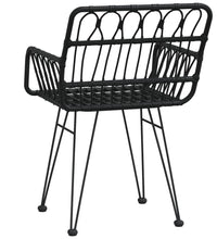 Gartenstühle 2 Stk. mit Armlehnen Schwarz 56x64x80 cm PE-Rattan
