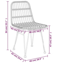 Gartenstühle 2 Stk. Schwarz 48x62x84 cm PE-Rattan