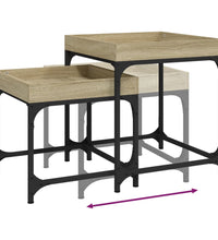 Beistelltische 2 Stk. Sonoma-Eiche Holzwerkstoff