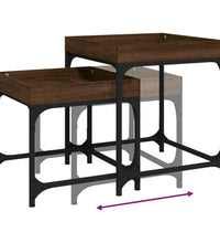 Beistelltische 2 Stk. Braun Eichen-Optik Holzwerkstoff