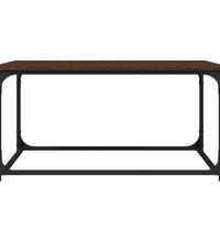 Couchtisch Braun Eichen-Optik 80x50x40 cm Holzwerkstoff Eisen