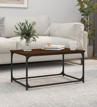Couchtisch Braun Eichen-Optik 80x50x40 cm Holzwerkstoff Eisen